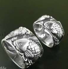 Handmade Silver Garnesa Fortune Buddha Ring for Men  Handmade Silver Garnesa Fortune Buddha Ring for Men